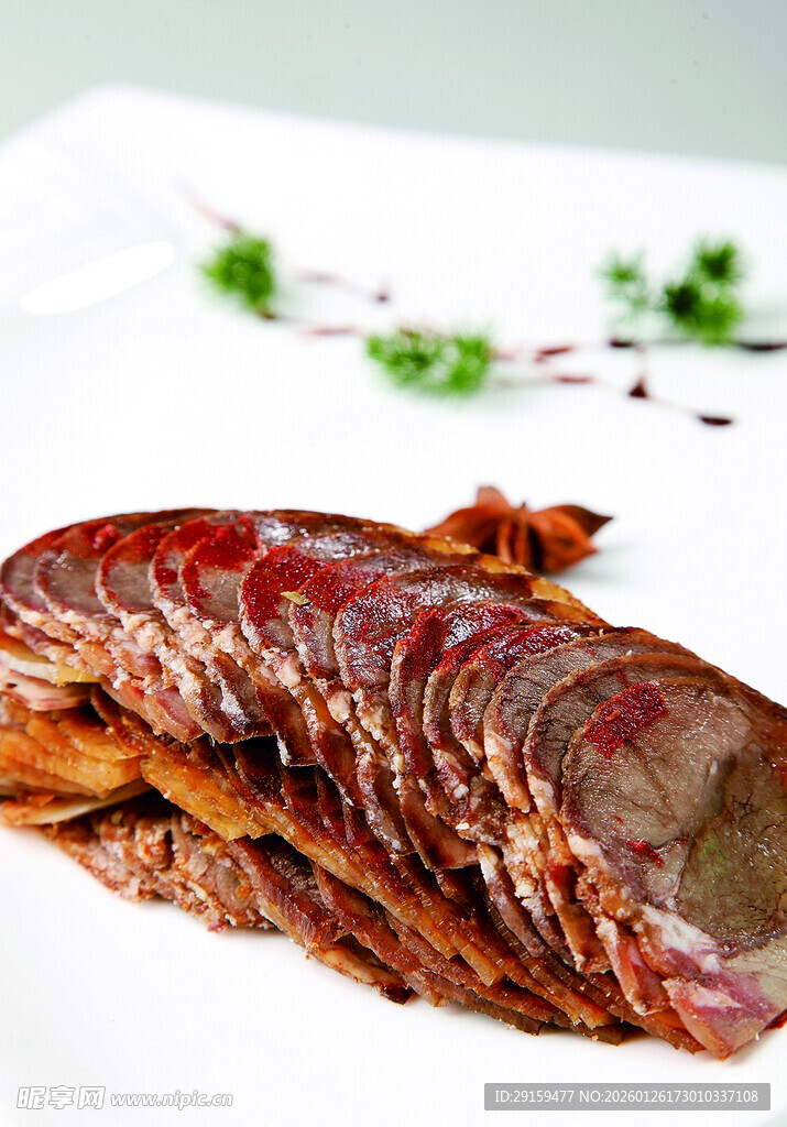 美味酱牛肉切片