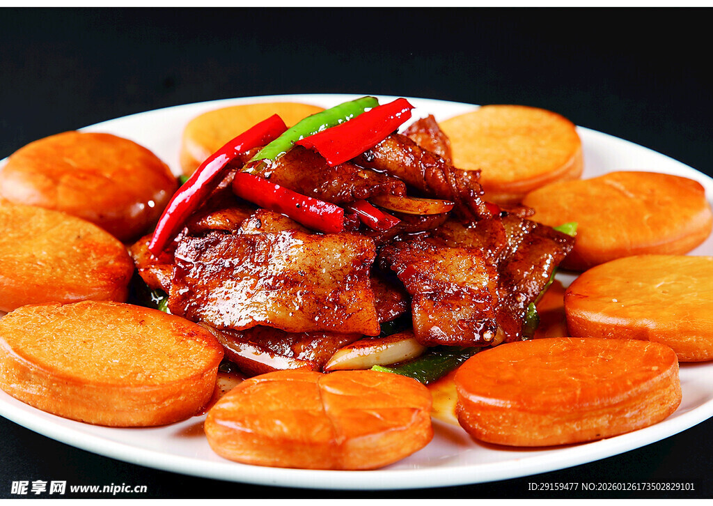 香煎排骨配金黄饼