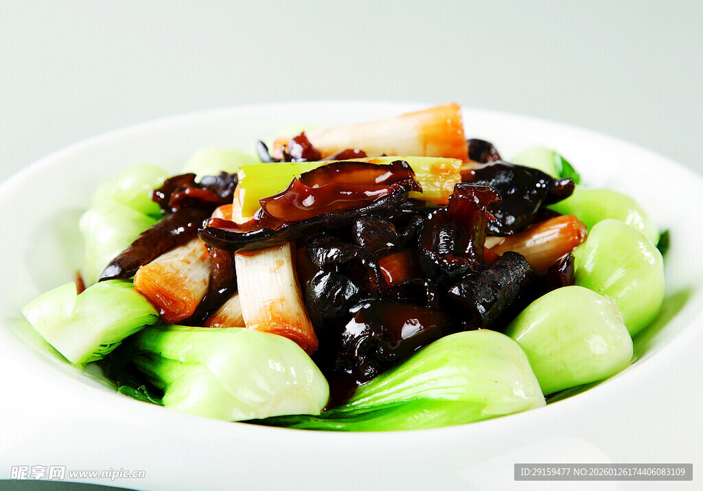 香菇木耳炒青菜