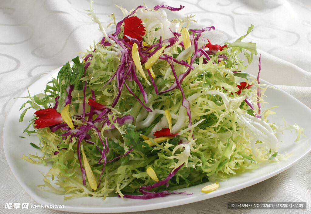 新鲜多彩蔬菜沙拉