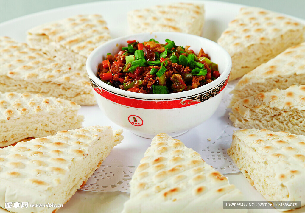 蘸酱饼配美味酱料