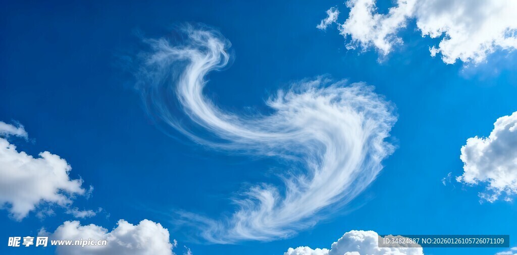 天空中奇特的卷云景观