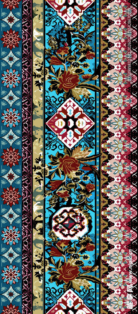 民族风几何图案织物纹理