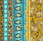 多彩民族风布料纹理图案