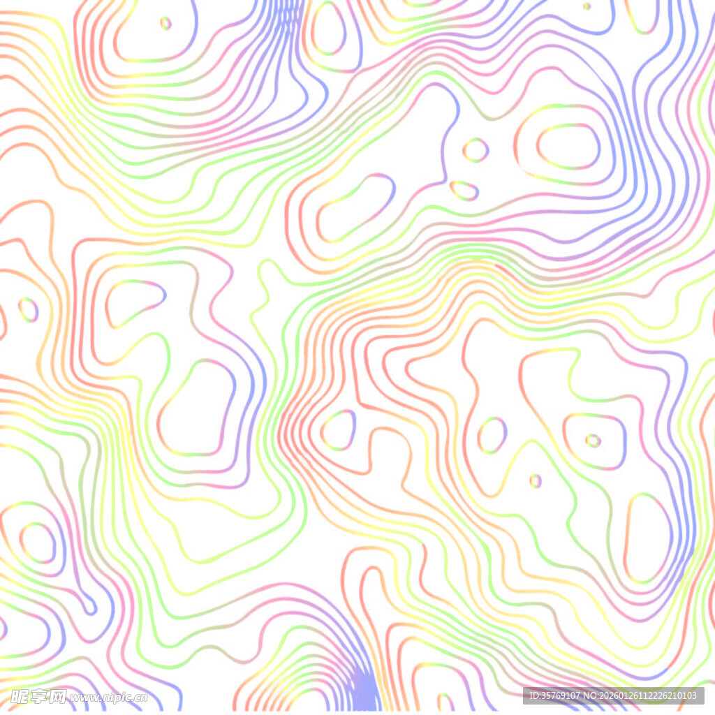 梦幻炫彩抽象线条图案