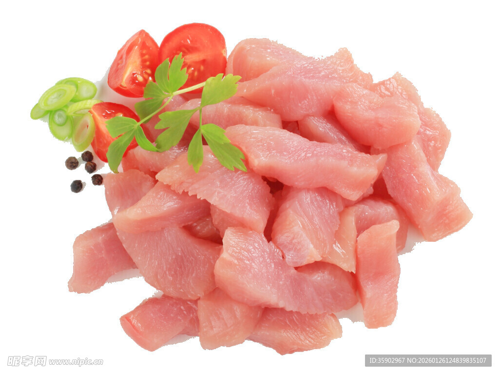 新鲜鸡肉块搭配番茄香草