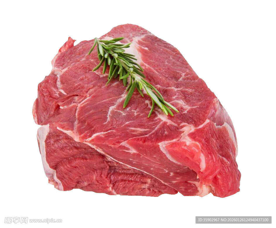 新鲜生牛肉配迷迭香