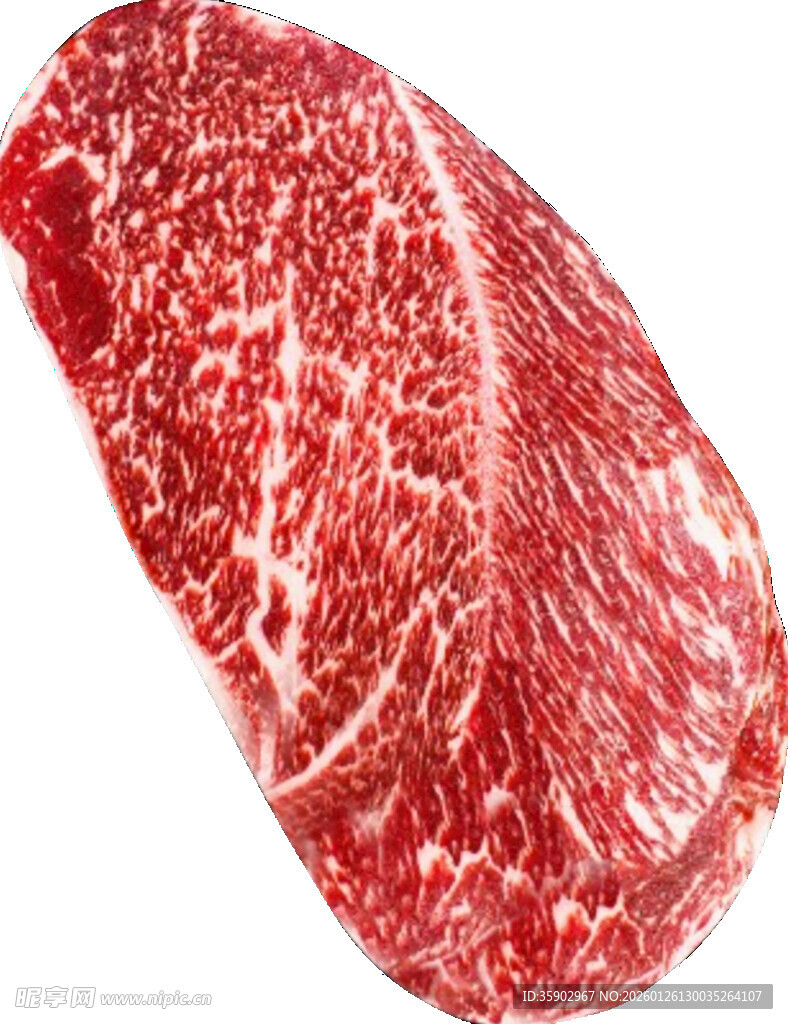 新鲜雪花牛肉特写