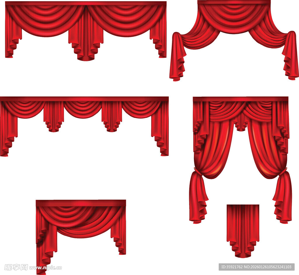 红色舞台幕布