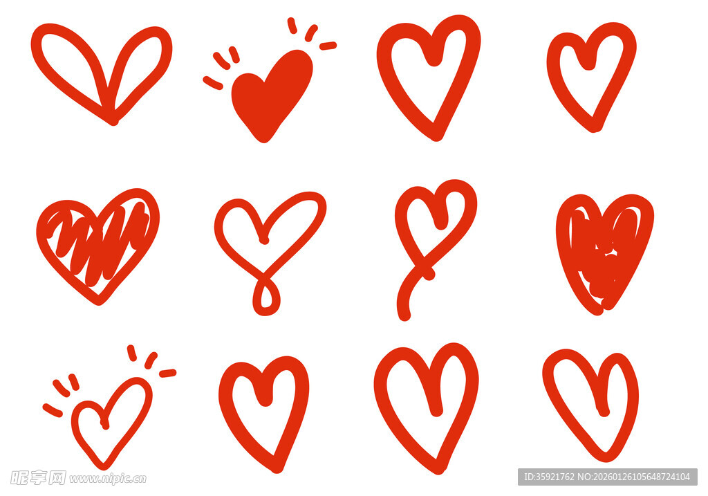 红色爱心图案