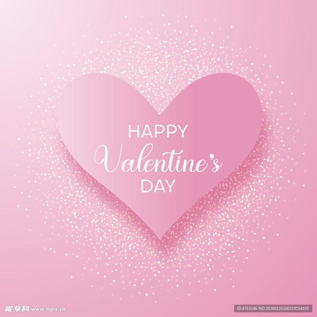 粉色爱心情人节背景图