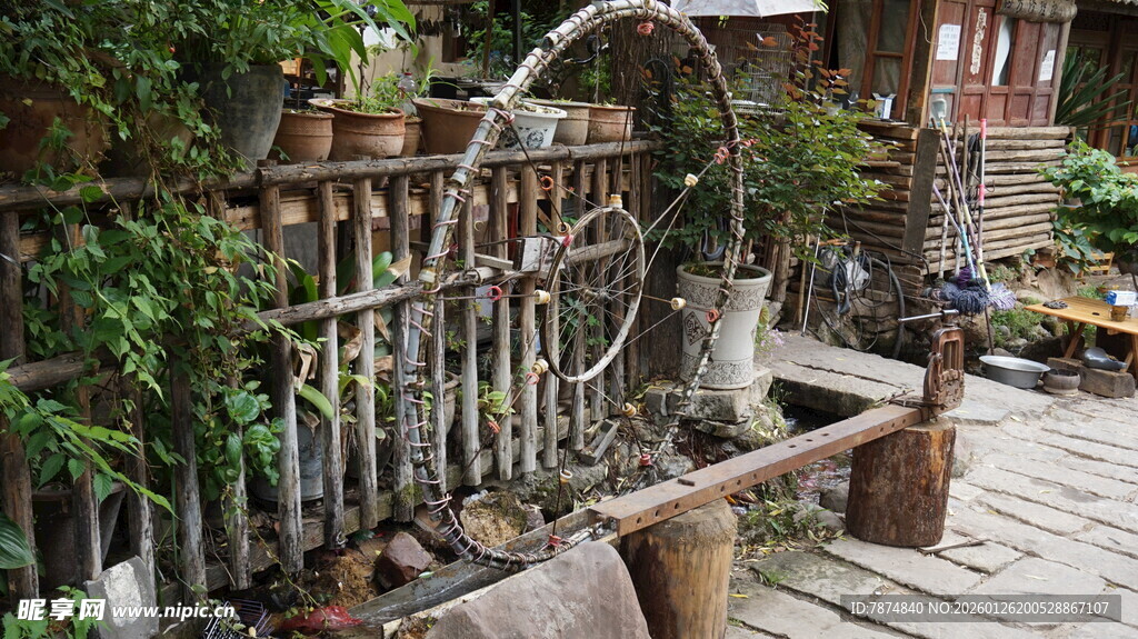 温馨田园风庭院一角