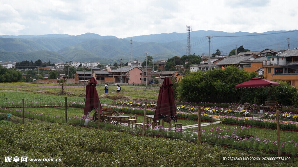田园户外休闲座椅景观