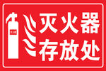 灭火器存放处标识牌