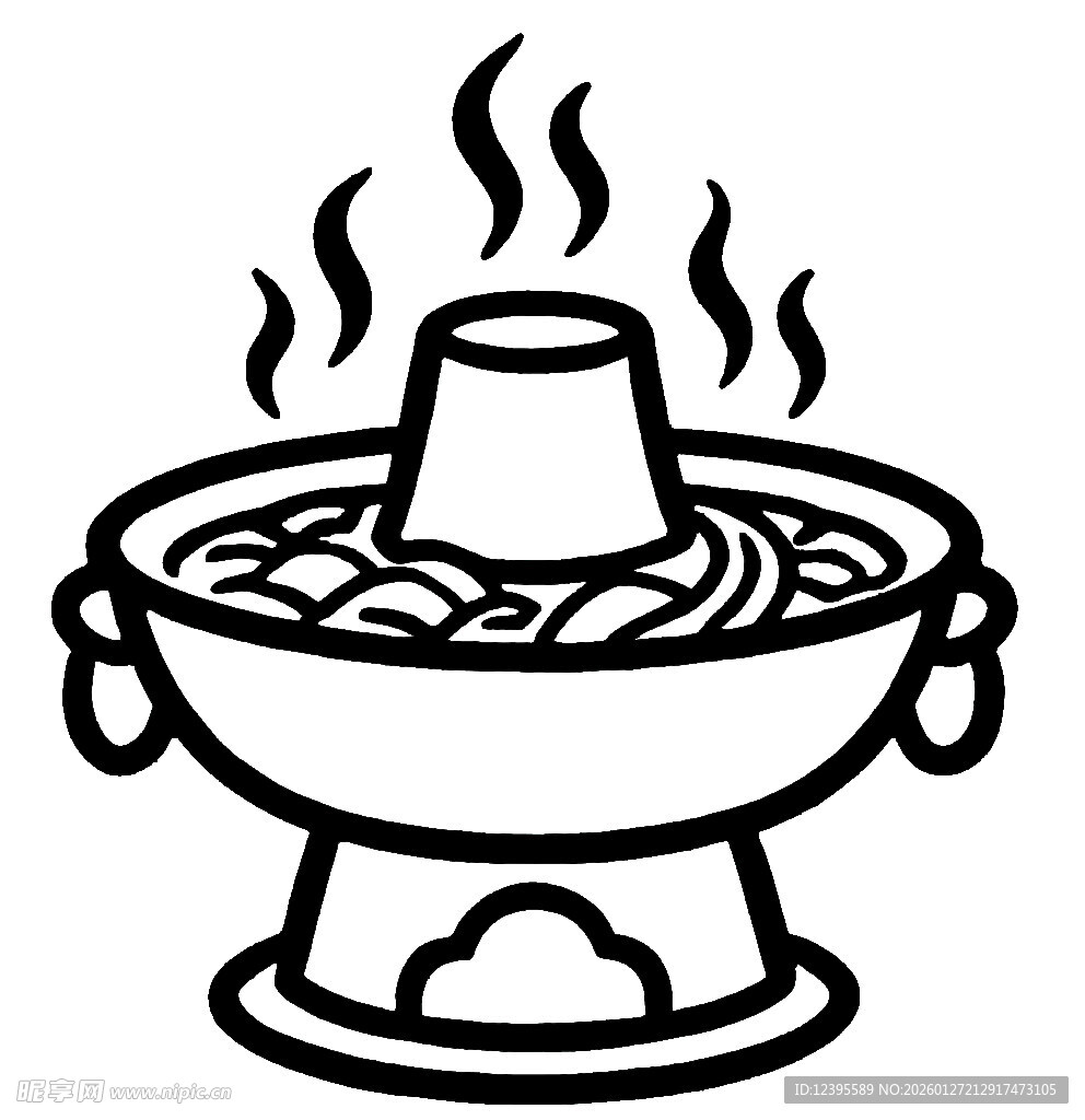 传统铜锅涮肉图案