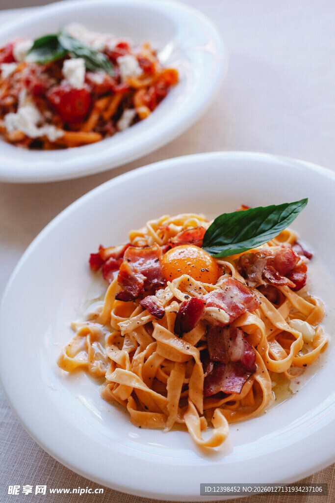 美味意大利面摆盘展示