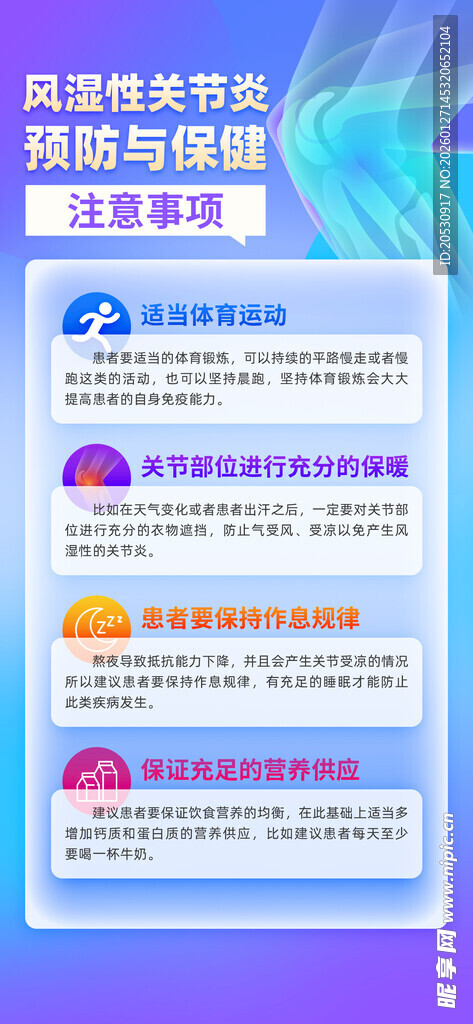 风湿性关节炎科普海报