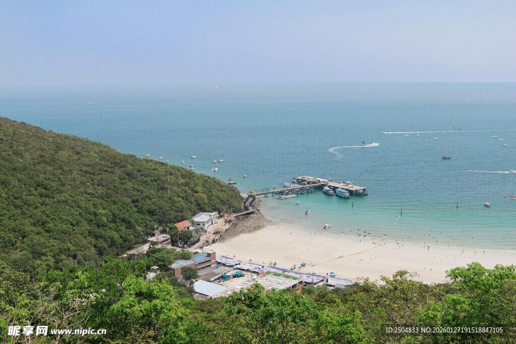 美丽海滨风光俯瞰图