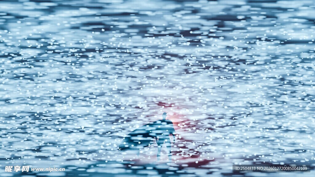 波光粼粼的水面