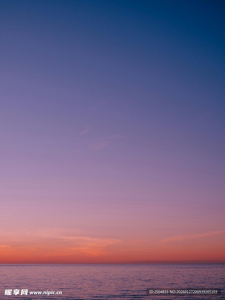 海边绚丽黄昏天空美景