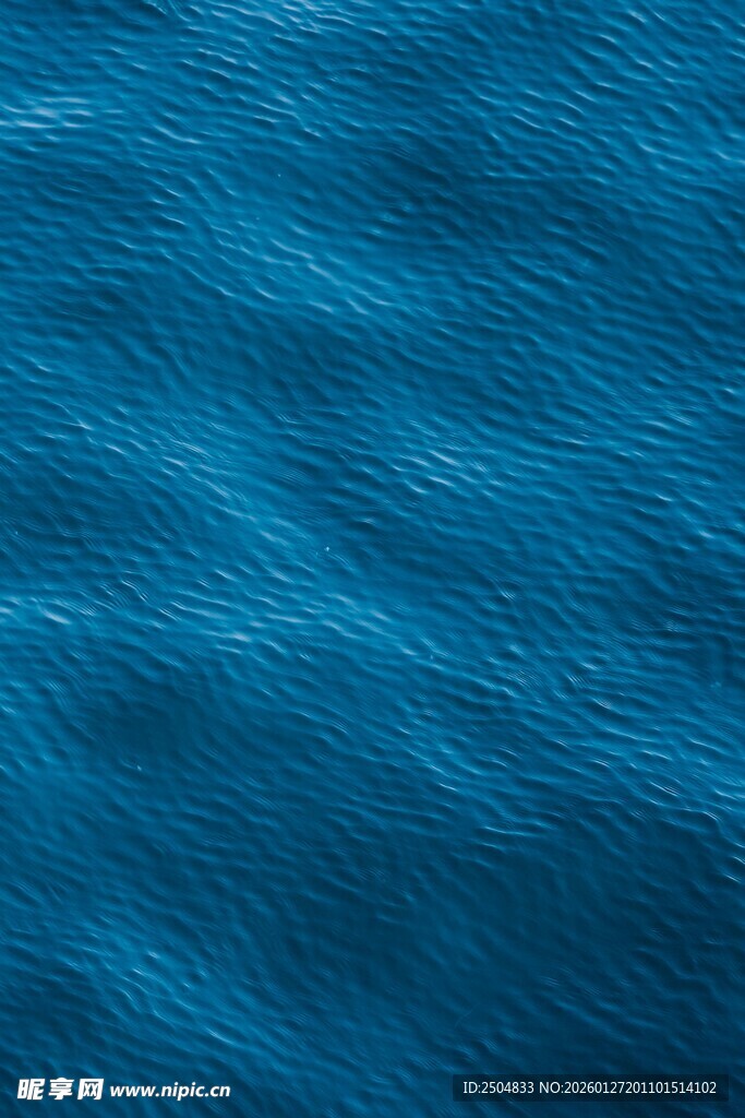 蓝色海面波纹特写