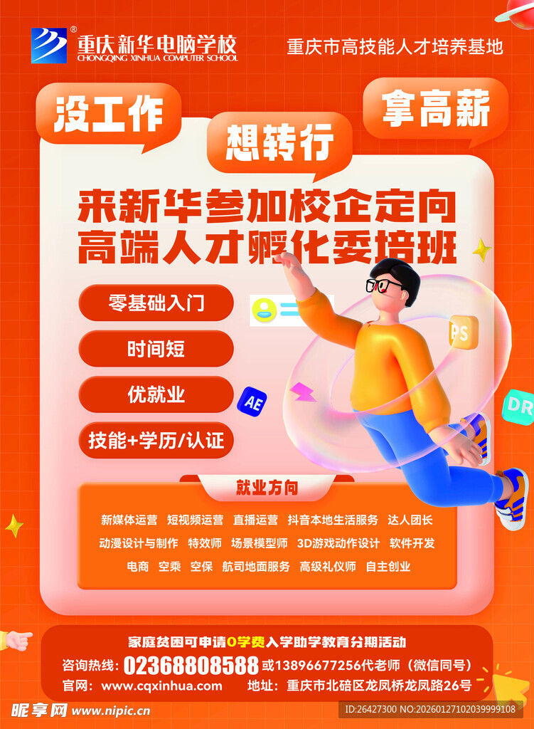来华留学就业招聘会海报