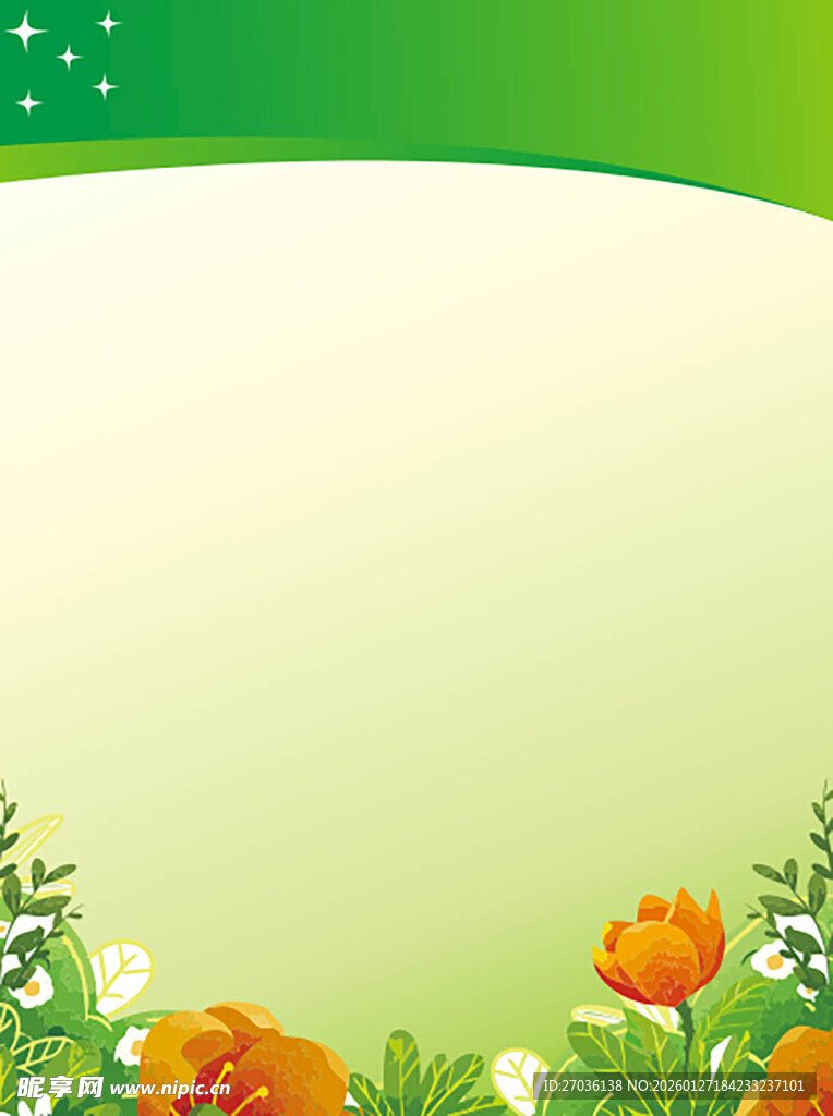 绿色花卉背景图