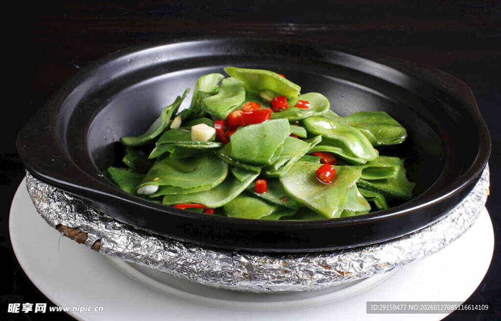 砂锅清炒豌豆尖