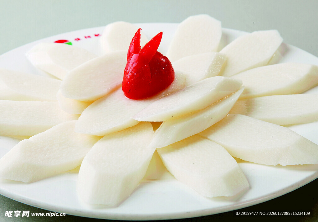 萝卜雕花摆盘美食