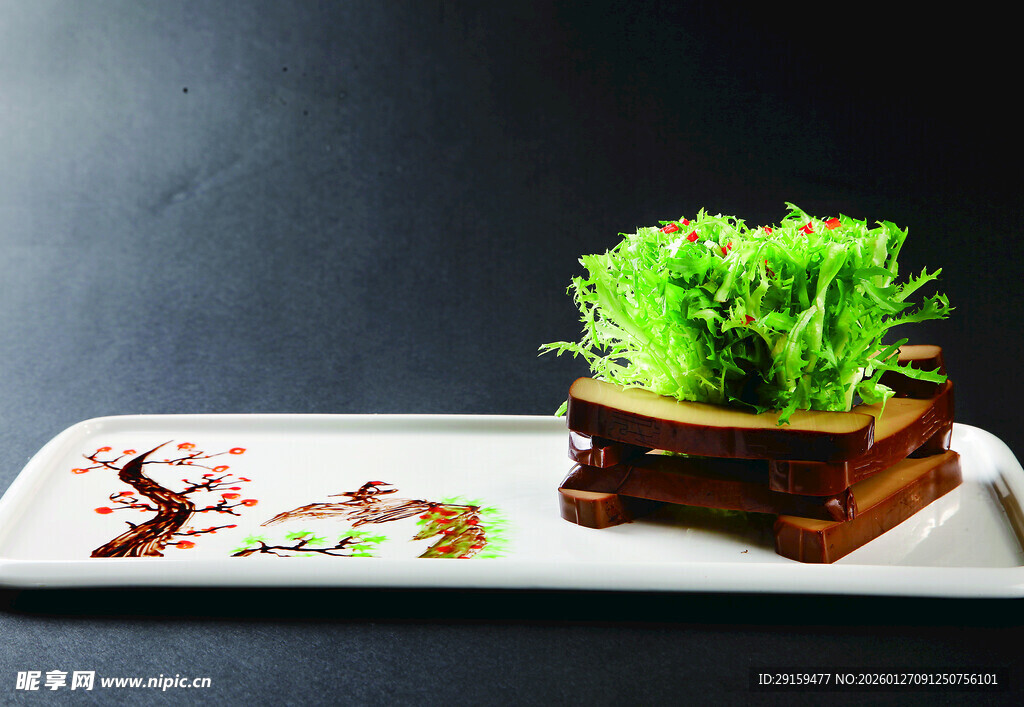 创意绿植摆盘美食