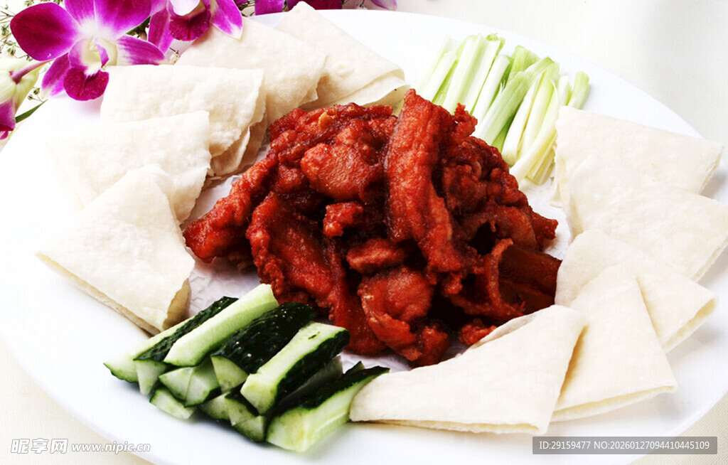 美味京酱肉丝配卷饼