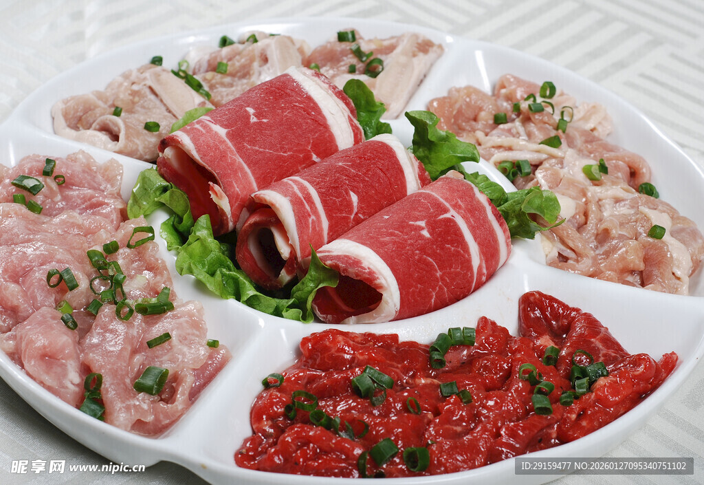 丰盛火锅食材拼盘