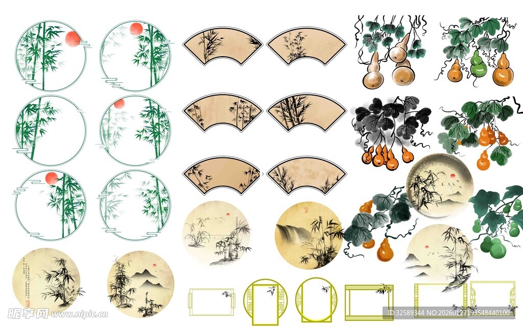 中式传统图案素材集合