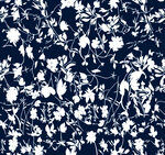 蓝底白花植物图案纹理