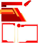 红色几何风格创意图形设计