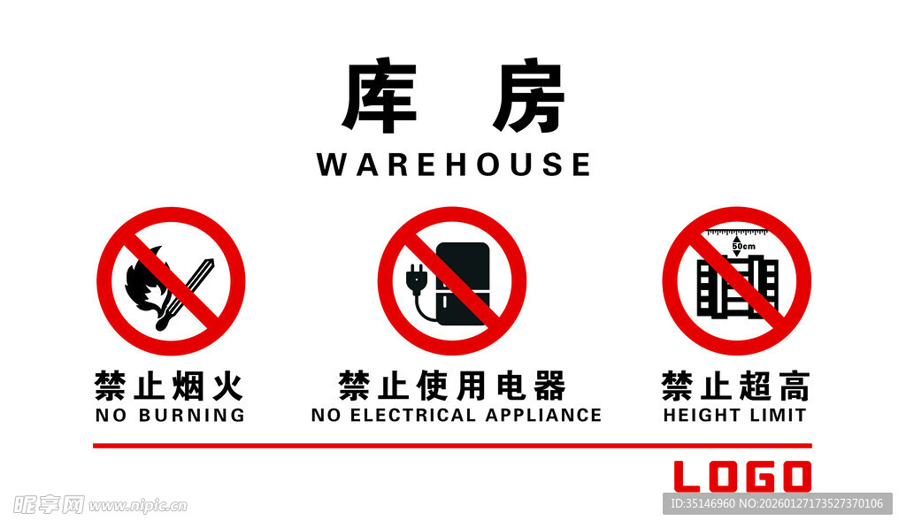 房间安全警示标识