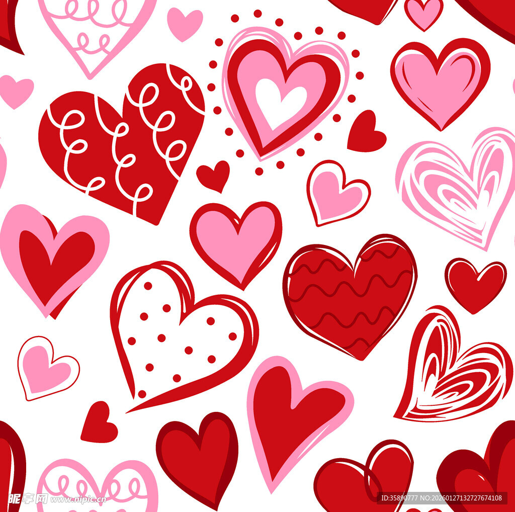 爱心图案背景  浪漫元素满满