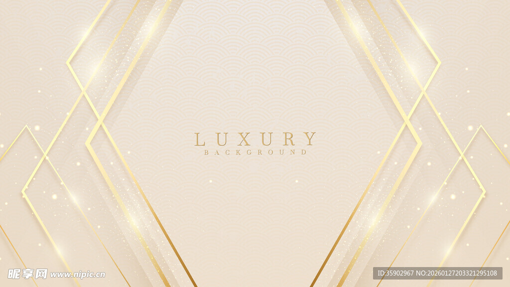 金色几何线条简约背景图