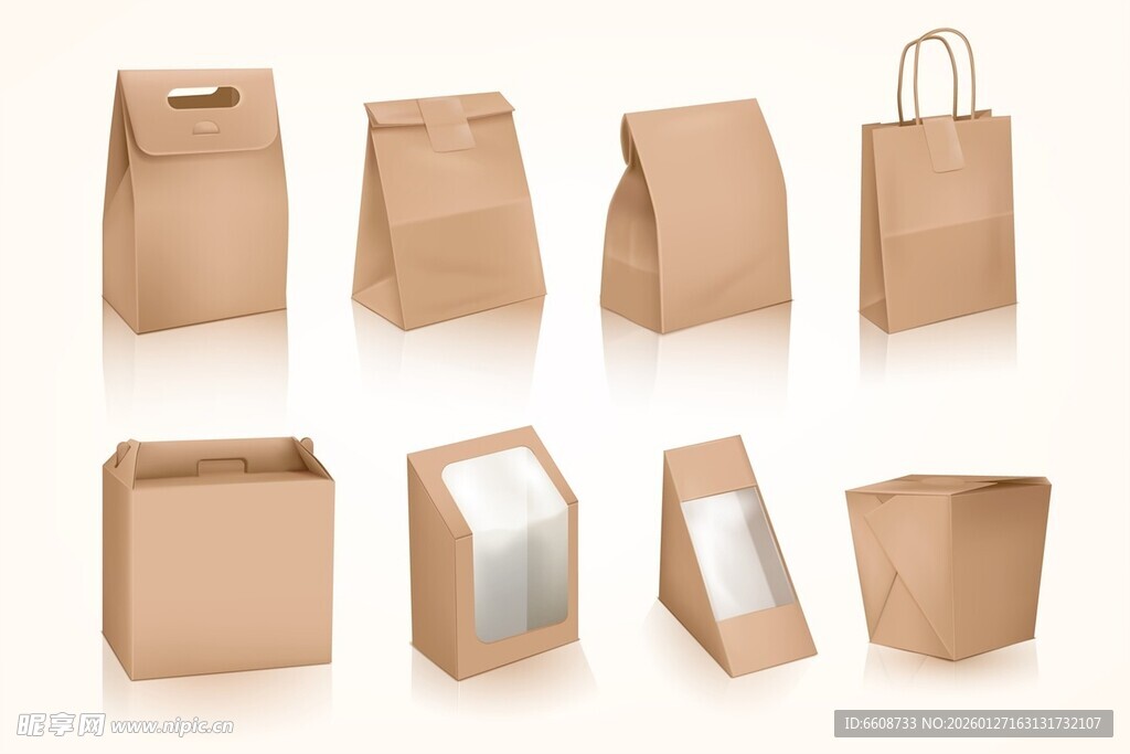 各式牛皮纸袋展示