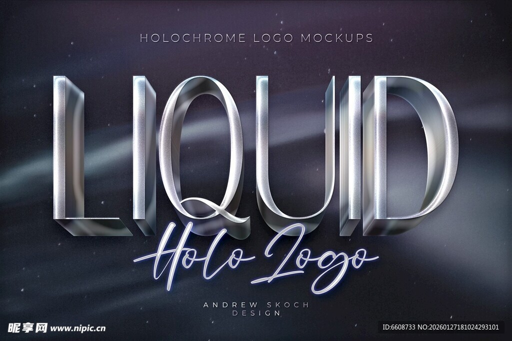 液态金属风格字体设计