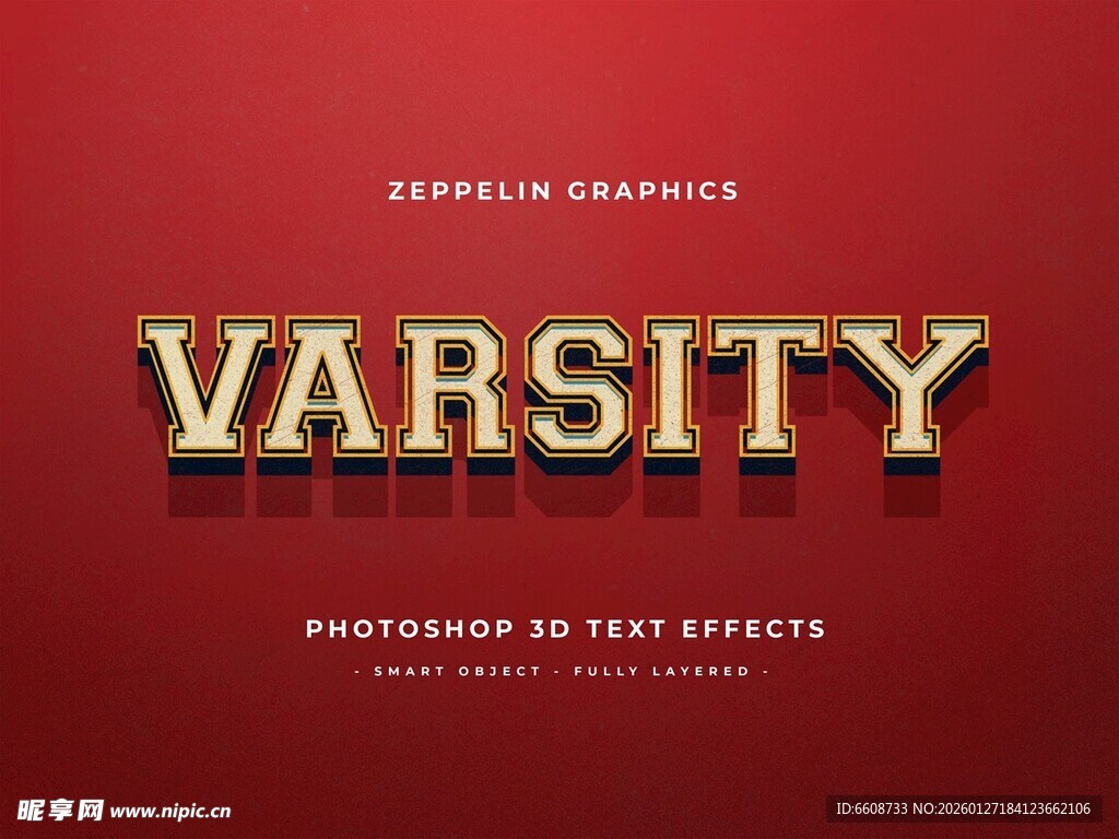 Varsity主题醒目文字设计