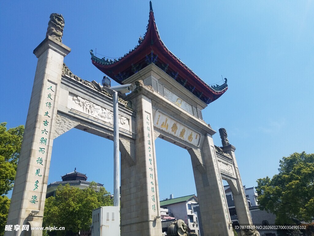 中式古典牌坊建筑景观