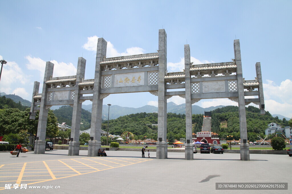 中式牌坊建筑景观