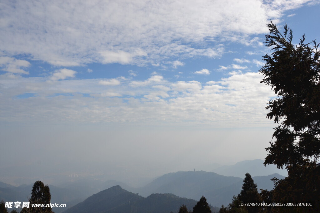 衡山山巅云景 自然壮美风光
