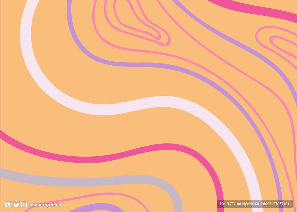 渐变波浪线条抽象背景图