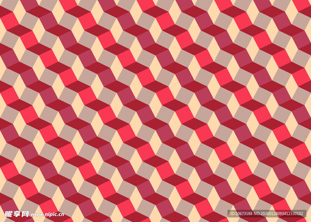 红灰相间波浪纹图案