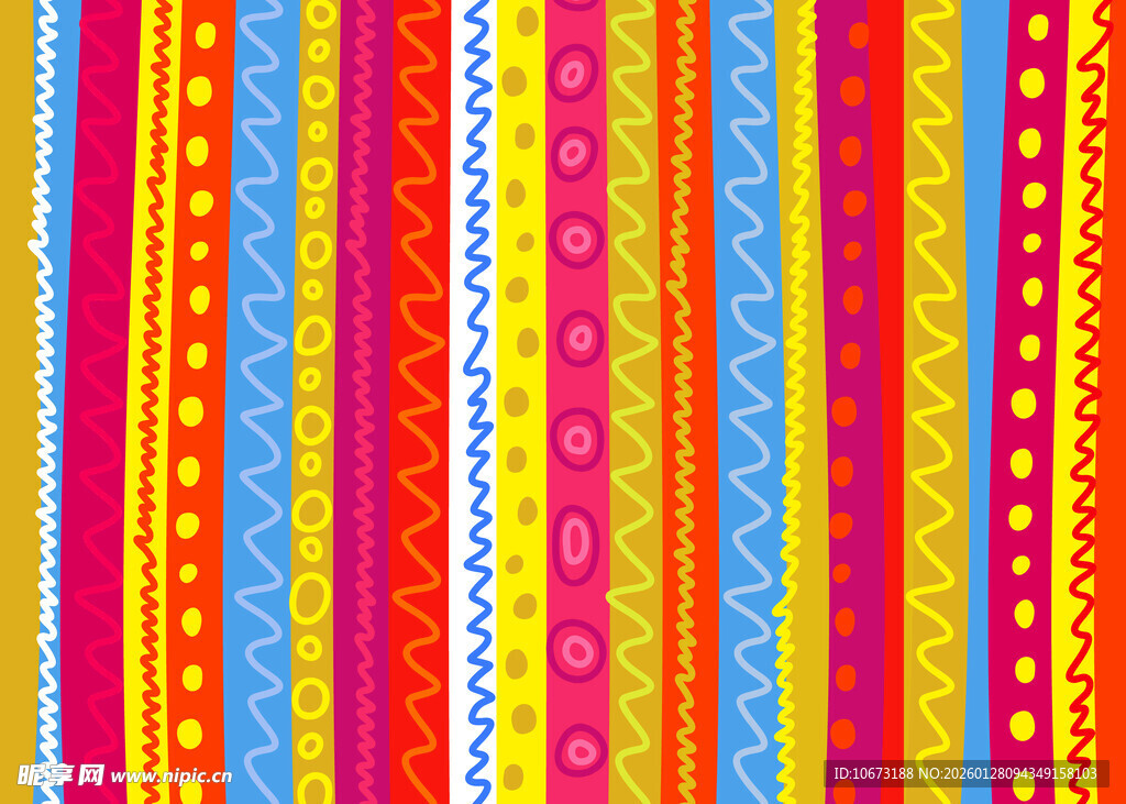 多彩条纹民族风图案