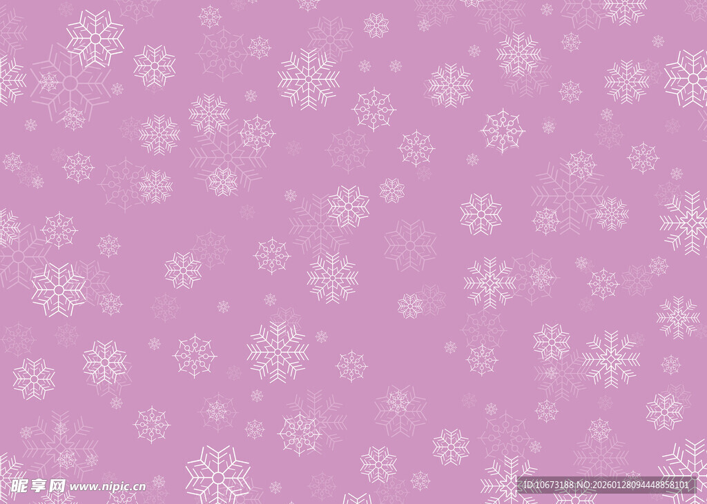 淡紫色雪花背景图案