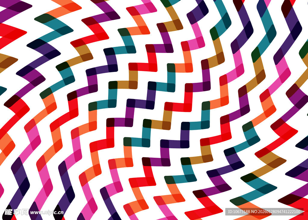 多彩锯齿图案几何背景
