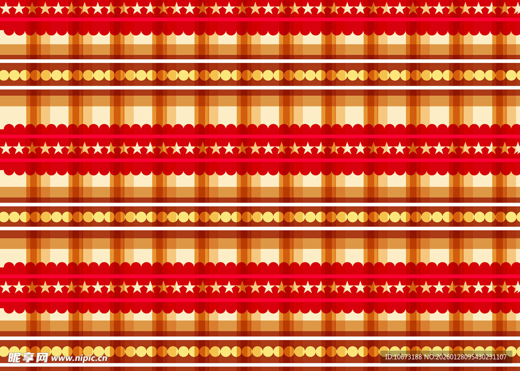 红色条纹格子图案背景